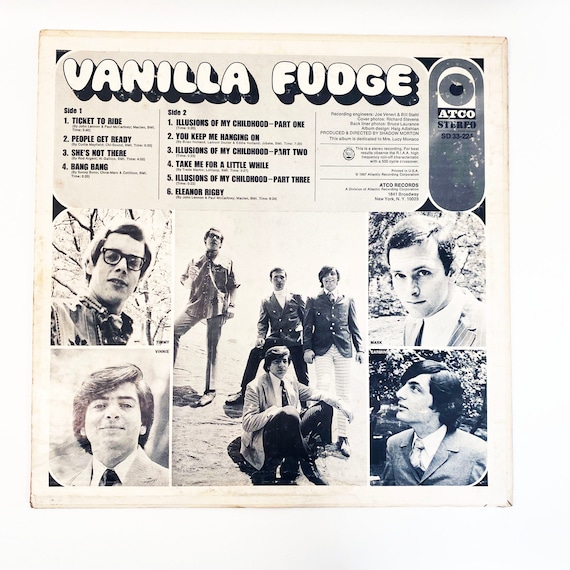 Vintage Original Vanilla Fudge Self Titled Vinyl Record LP Album