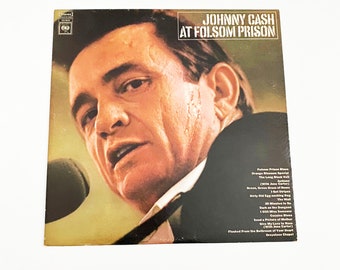 Vintage Johnny Cash At Folsom Prison Album Vinyl LP Record 12" Original 1968 Live