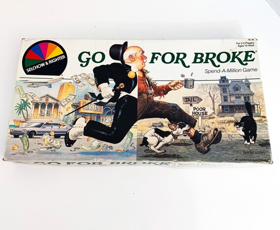 Vintage Go For Broke Spend A Million Board Game Sealed 100 Etsy