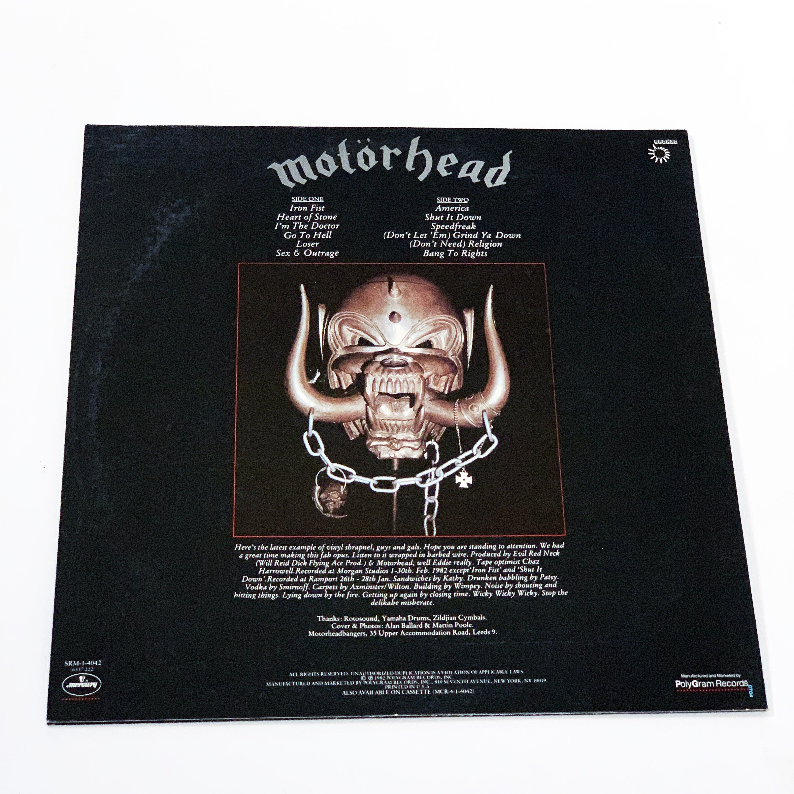 Vintage Motorhead Iron Fist LP Record Album Vinyl 12