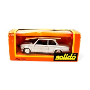 Vintage 1970s Solido Silver BMW 2002 Turbo 1/43 Scale Die Cast Car No 28 Made in France 1:43 70s