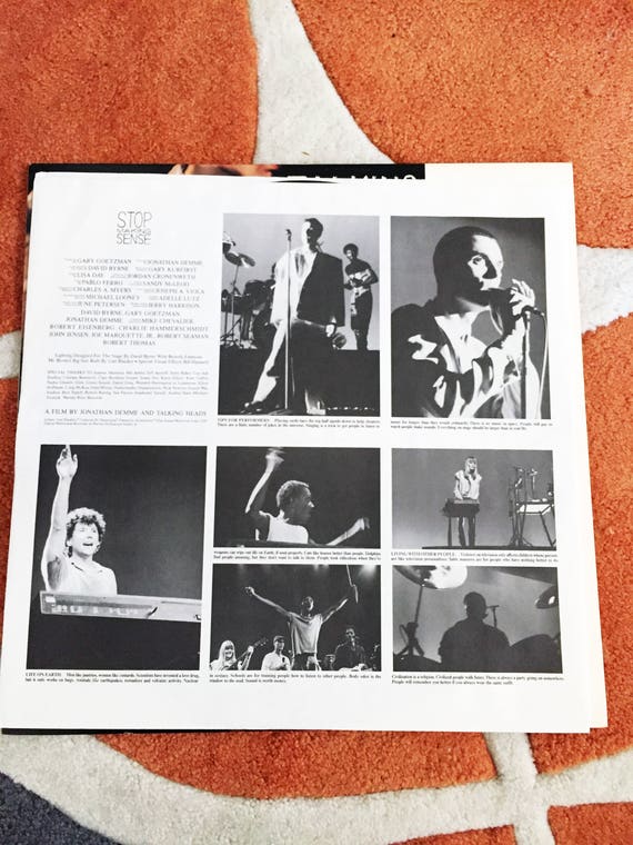Vintage Talking Heads Stop Making Sense LP Record Vinyl