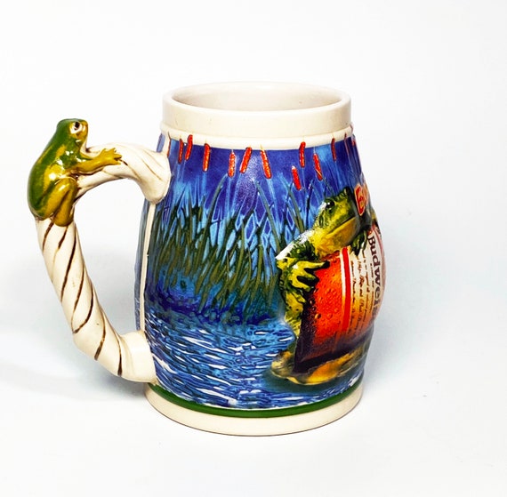 Vintage 1996 Bud Weis Er Frog Beer Stein Budweiser 90s Near Mint