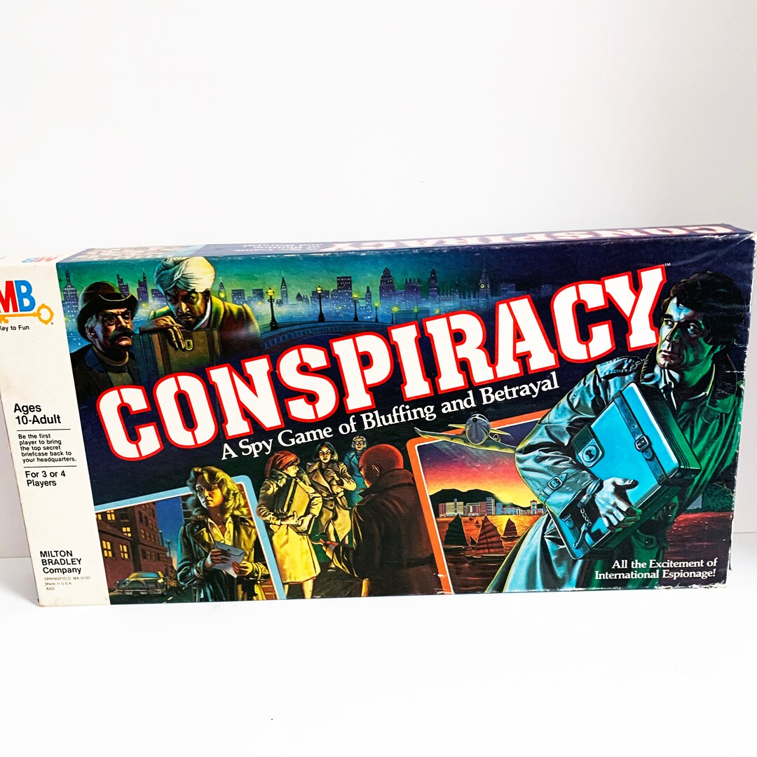 Vintage Conspiracy Board Game 100% Complete 1982 80s Toys 1980s