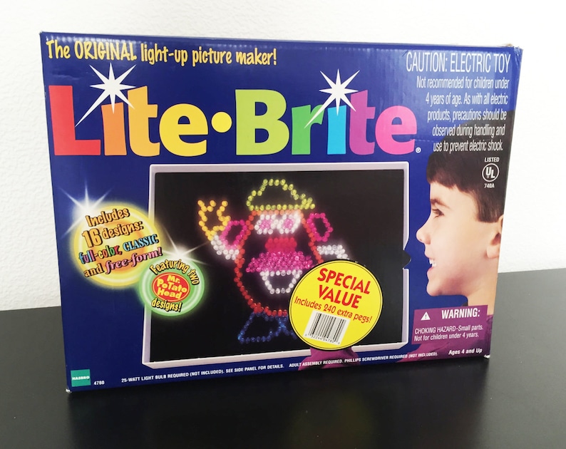 Vintage Lite Brite Game, Unused Art Sheets & Pegs, 1990s Toy - Etsy