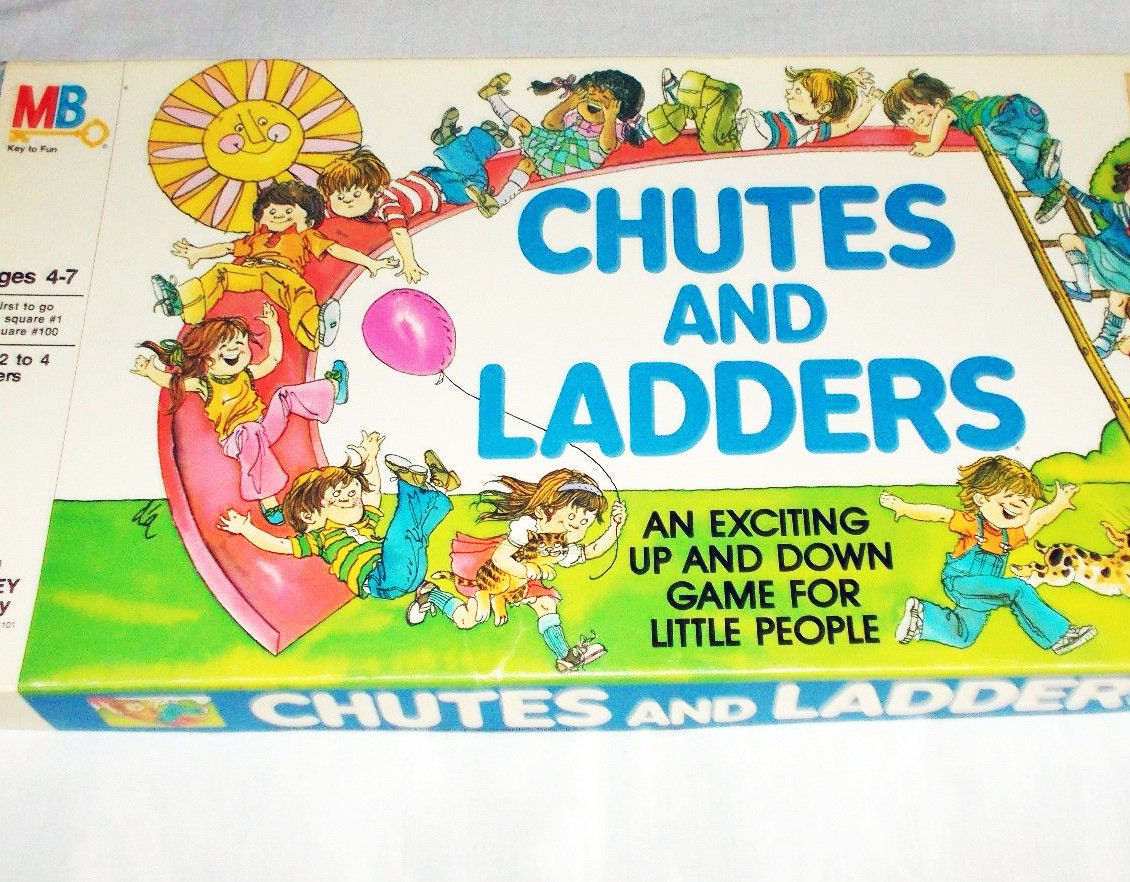 Vintage Chutes and Ladders Milton Bradley 100 Complete Board Etsy