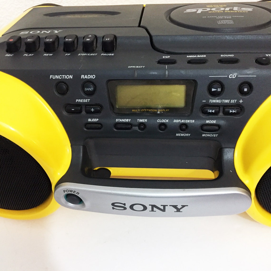 Vintage Sony Sports Cfd980 Cassette AM/FM CD Player Water Etsy