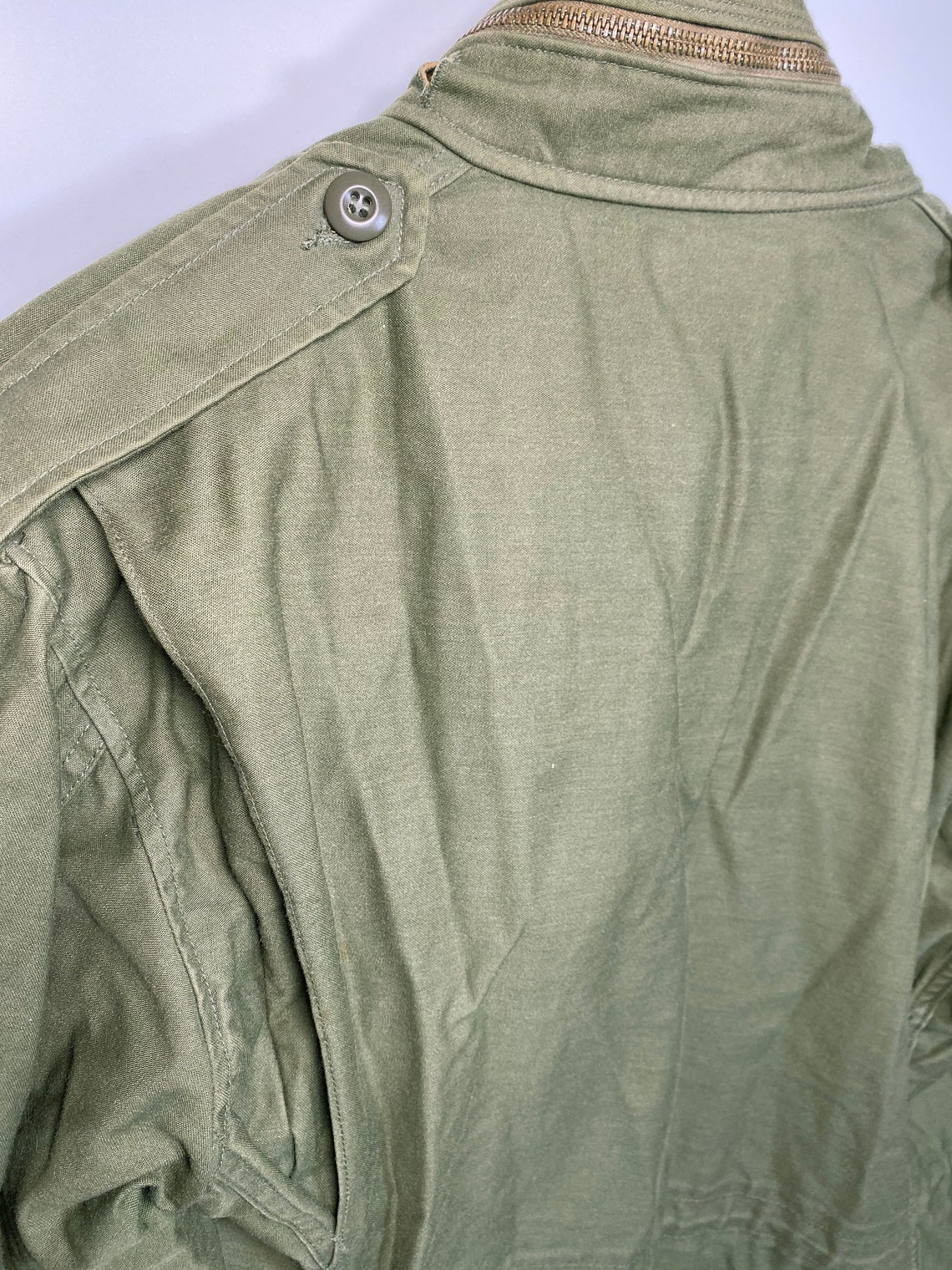 Vintage Army Green Field Jacket Mens Full Zip Coat Bomber | Etsy