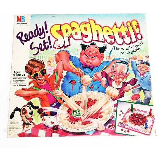 Vintage 1989 Milton Bradley Ready Set Spaghetti Board Game Etsy