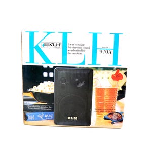 Vintage KLH Audio System Pair 3 Way Speakers 7&quot; New In Box Model 970A NOS Small Home Studio Speaker