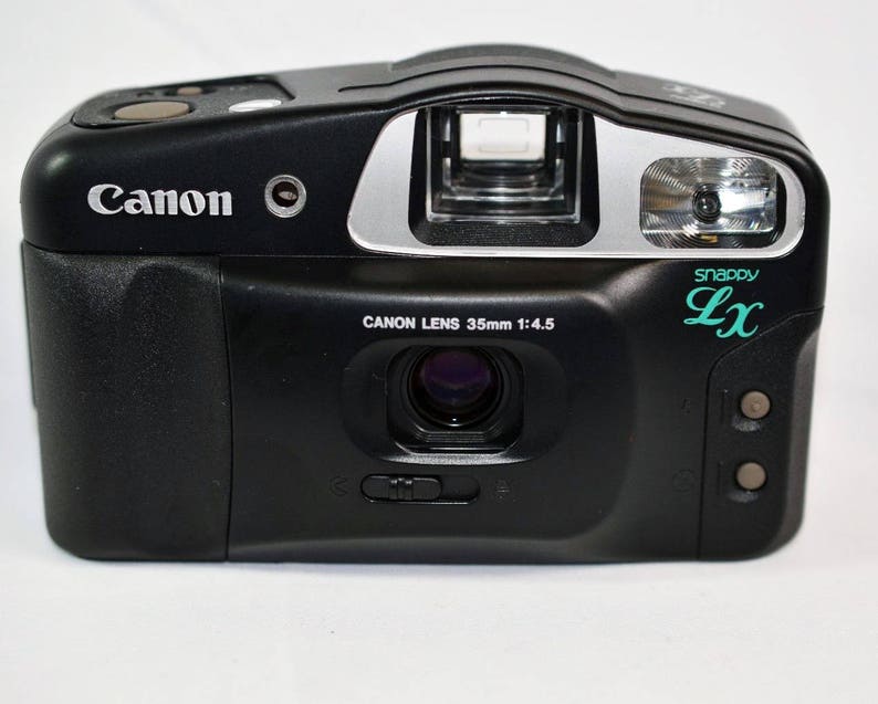 Vintage Canon Snappy LX 35mm Point Shoot Film Camera Tested Works 90s