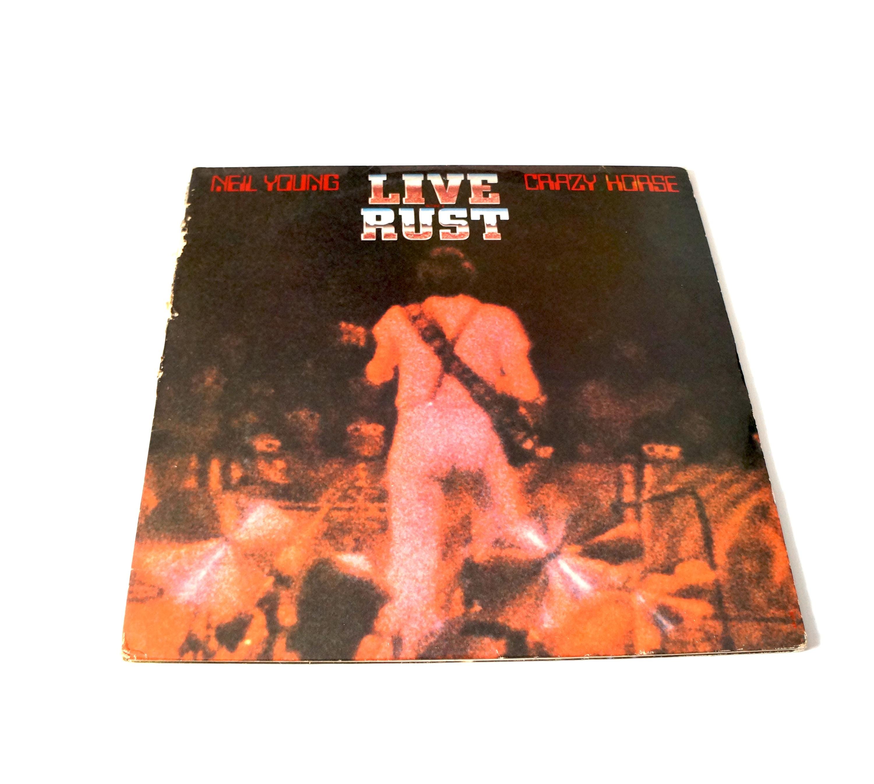 Vintage Neil Young and Crazy Horse Live Rust 1979 Live Vinyl Album