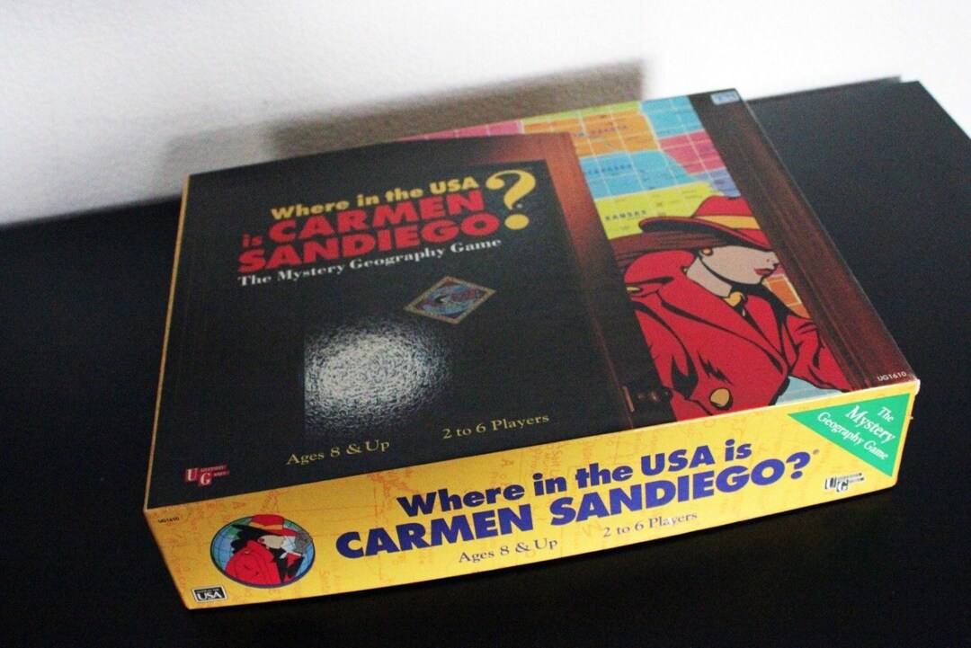 Vintage 1993 Where in the USA is Carmen Sandiego? Board Game University