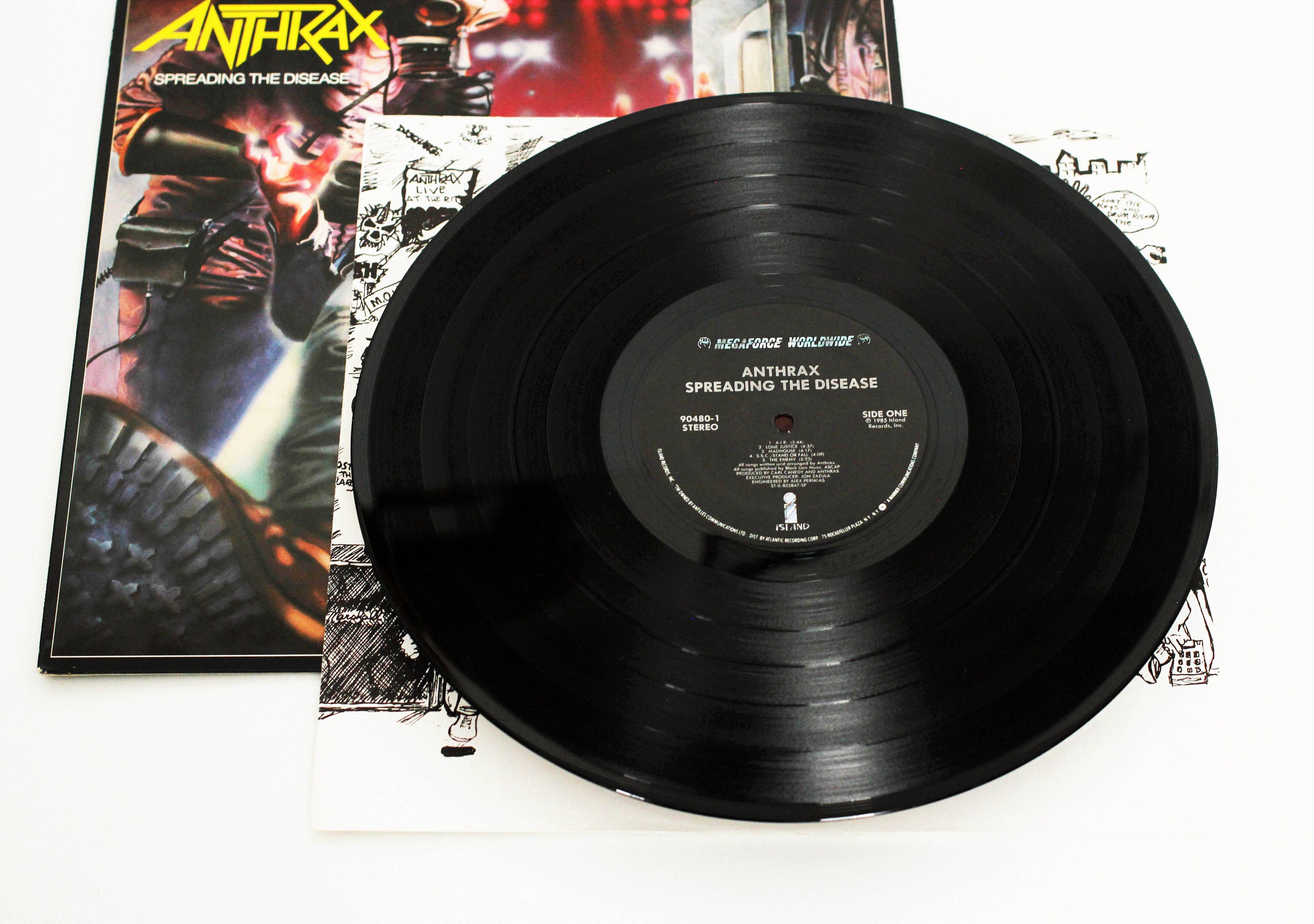 Vintage Anthrax Spreading the Disease LP Record Vinyl Album