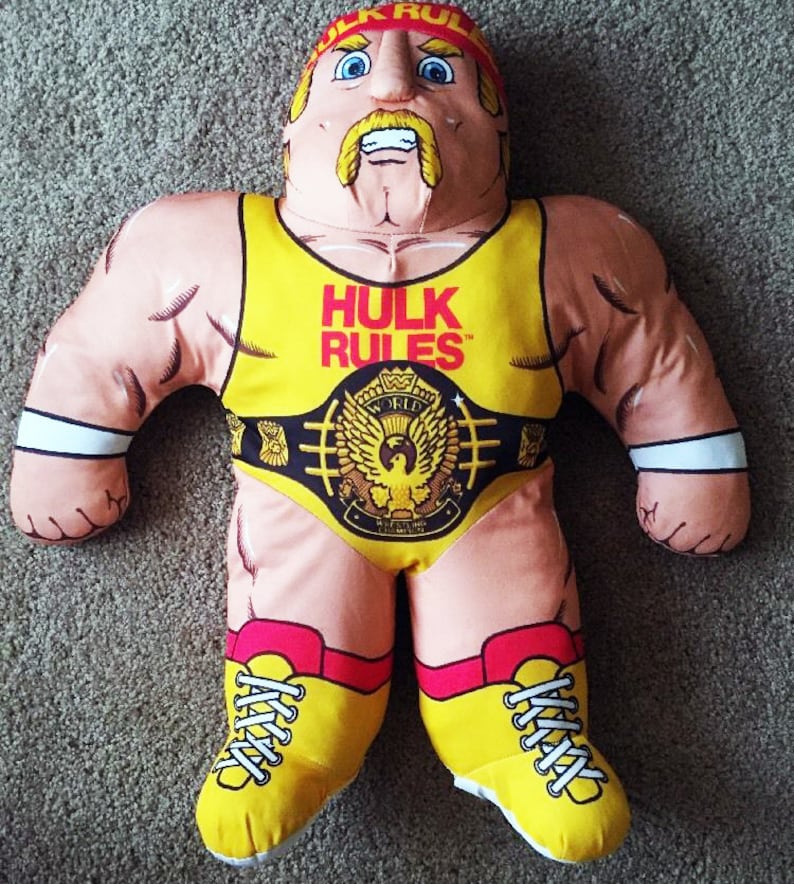 Vintage Wrestling Buddy WWF Hulk Hogan Stuffed Pillow Buddy Etsy