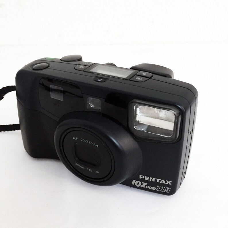 Vintage Pentax IQ Zoom 115 Camera 35mm Film Point and Click Etsy