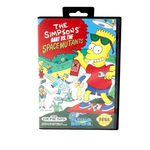 Vintage Bart vs the Space Mutants Tested Excellent Video Game The Simpsons Sega Genesis 1991