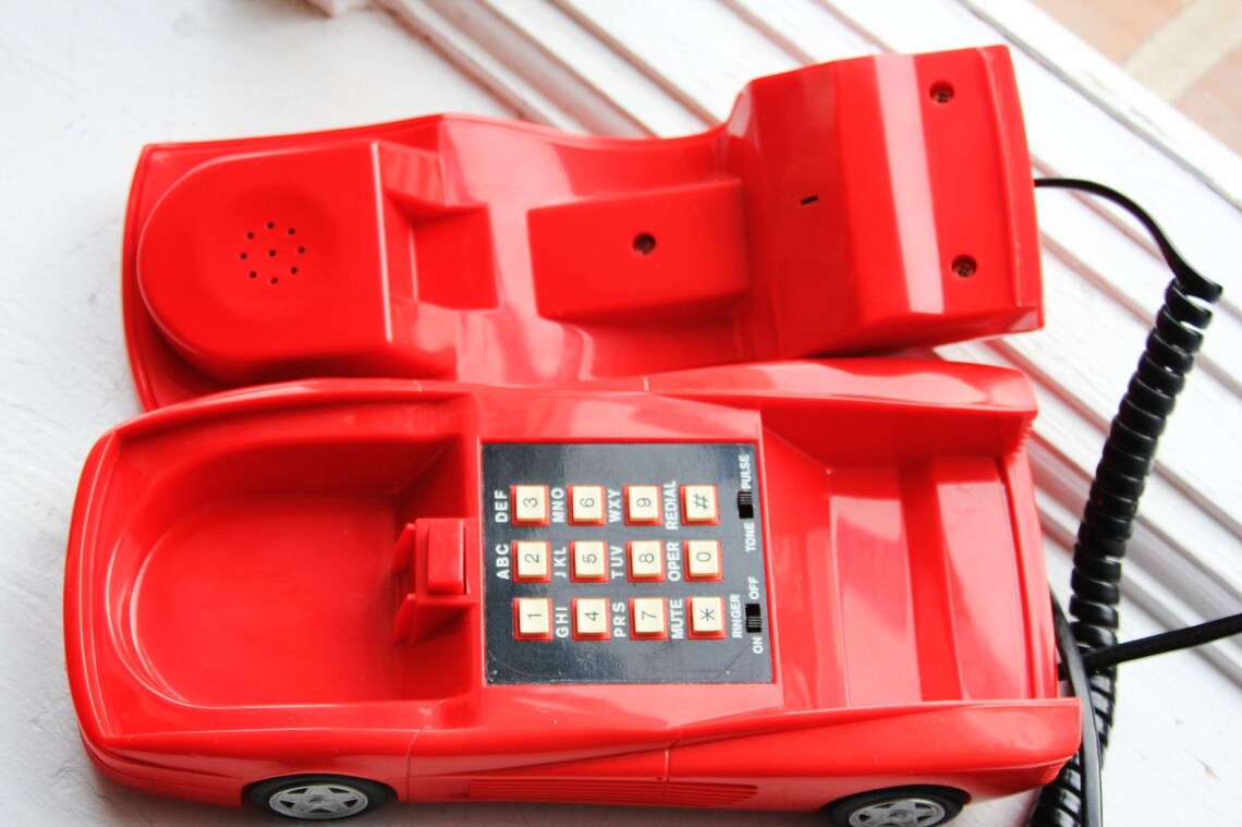 Vintage Ferrari Testarossa Novelty Phone 1980s Working Etsy
