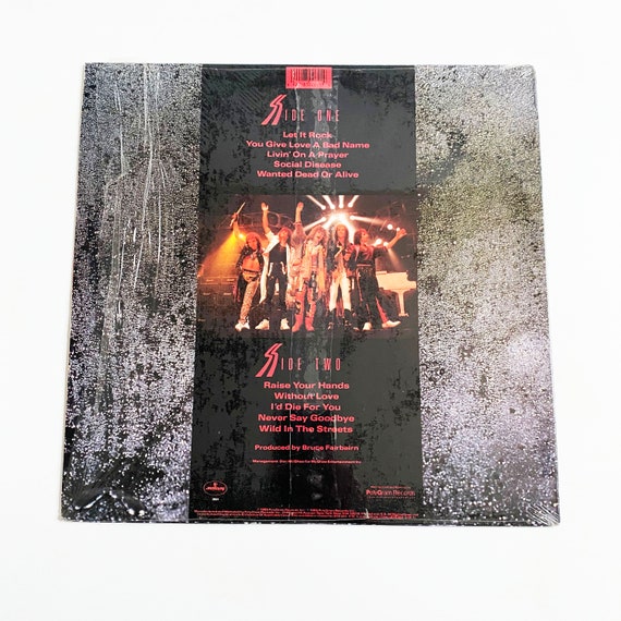 Vintage Bon Jovi Slippery When Wet Vinyl Record LP 1986