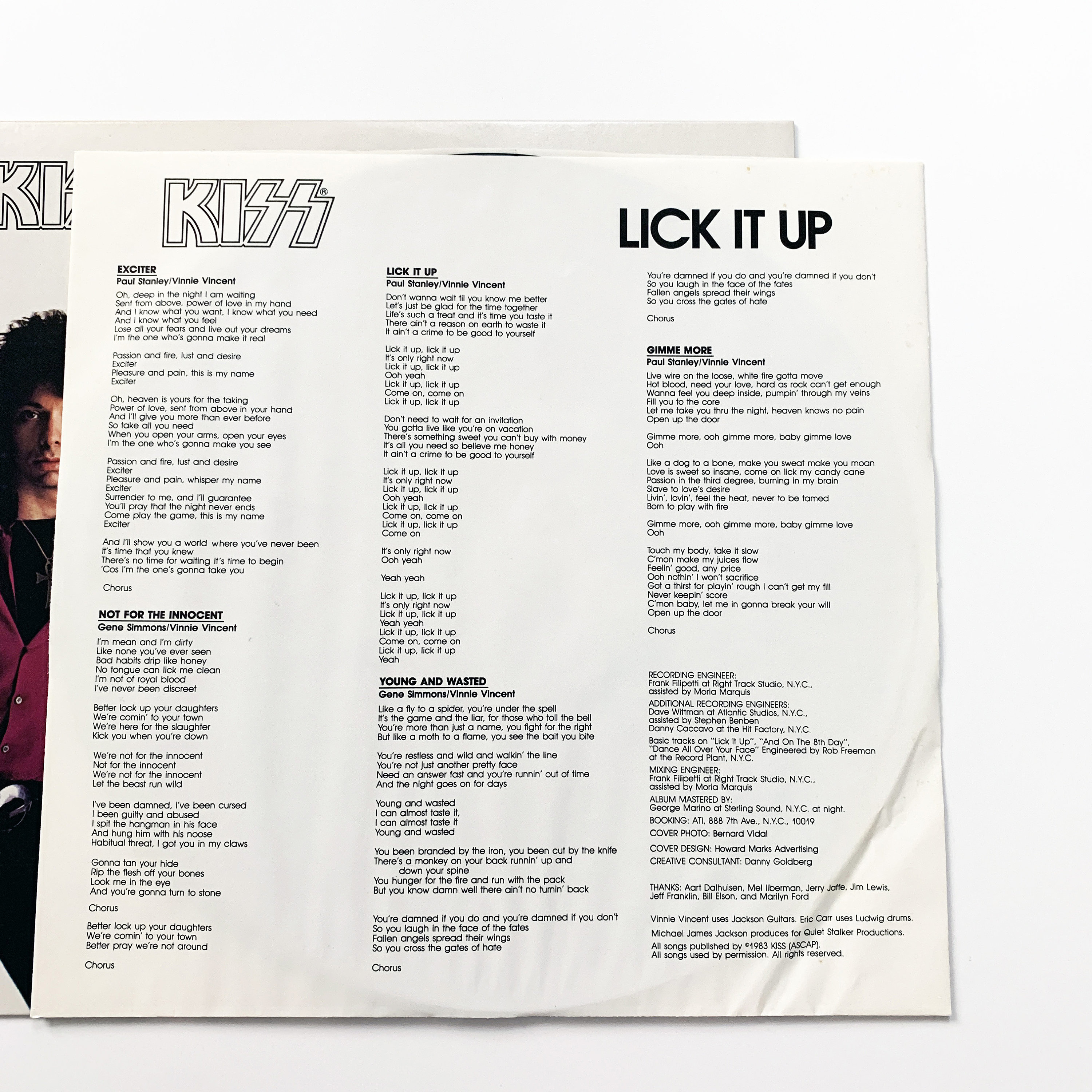 Vintage 1983 Kiss Lick It up LP Record Album Vinyl Original
