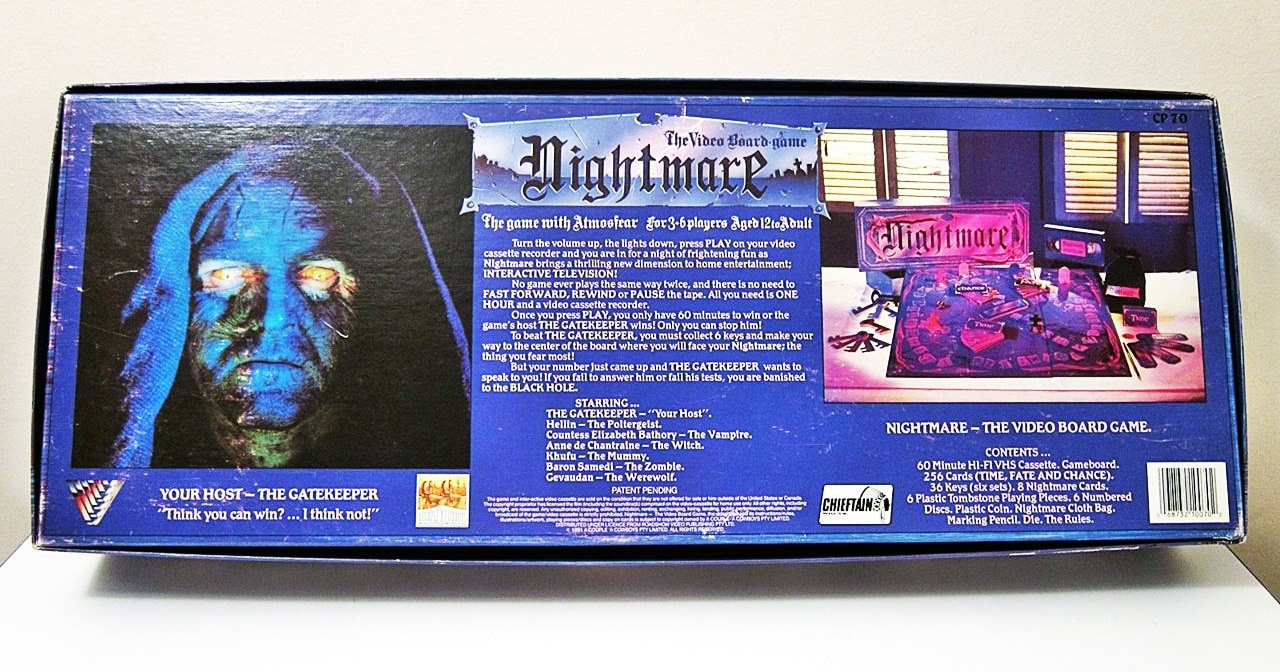 Nightmare the Video Board Game Complete VHS Vintage