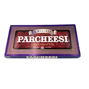 Vintage Parcheesi Deluxe Edition Royal Board Game 100% Complete Milton Bradley 1989 80s