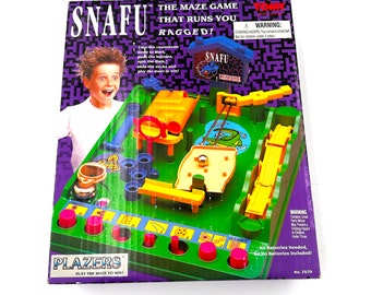 Vintage 1991 Snafu Maze Game That Runs You Ragged by Tomy Obstacle Course Plazers 1990s Complete