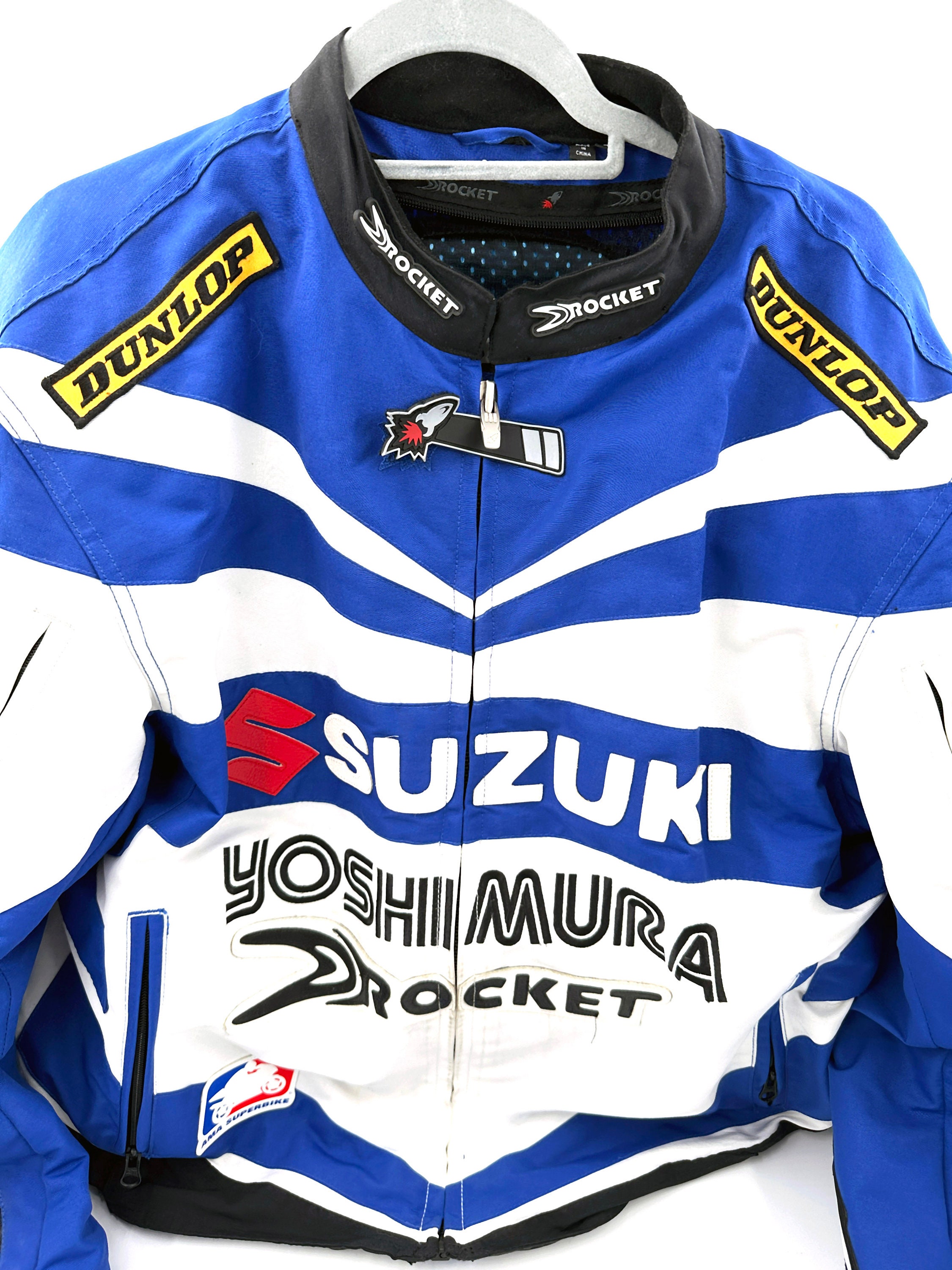 Suzuki Gsxr Motorcycle Jacket Authentic Joe Rocket AMA Race Suzuki Gsxr Motorcycle Jacket Authentic Joe Rocket AMA Race