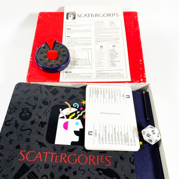 Juego de mesa Vintage Scattergories Juego de palabras completo