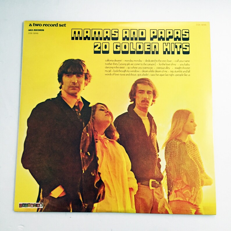 Vintage The Mamas The Papas 20 Golden Hits LP Record Vinyl 12 Album Vintage The Mamas The Papas 20 Golden Hits LP Record Vinyl 12 Album