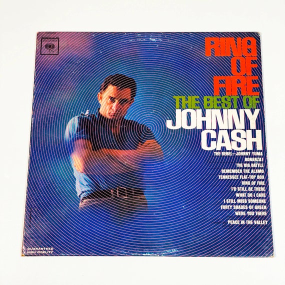 Voetzool val Onderzoek het Vintage Johnny Cash Ring of Fire the Best of Johnny Cash - Etsy