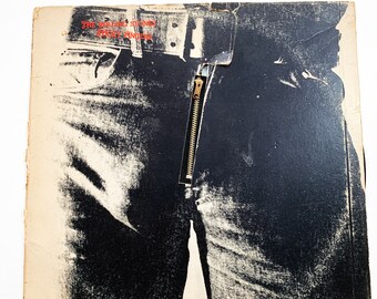 Vintage Rolling Stones Sticky Fingers Zipper Cover LP Record Album Vinyl Original 1971 Brown Sugar Wild Horses