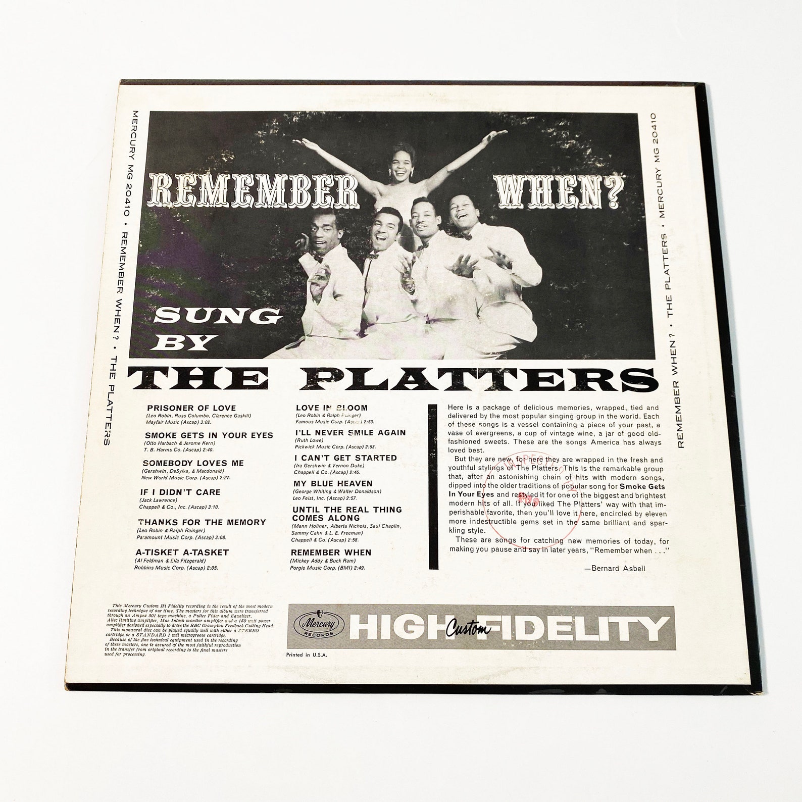 Vintage the Platters Remember When LP Record Album Vinyl 1959 Etsy