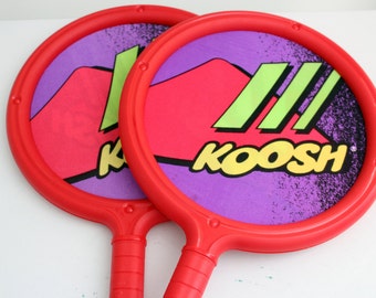 Vintage Koosh Ball Paddles Outdoor Sports 1991 Racquet 90s Toys Games 1990s