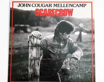 Vintage John Cougar Mellencamp Scarecrow 1985 12" LP Record Vinyl Album 1980s Small Town Rock in the USA