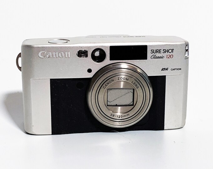 Vintage Canon Sure Shot Classic 120 35mm Point Shoot Film Camera Tested
