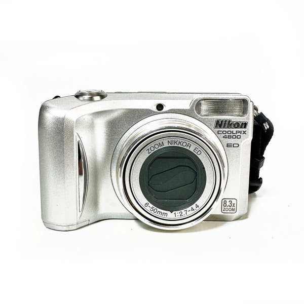 Vintage Nikon Coolpix 4800 4MP Digital Camera Zoom AF Point Shoot Camera Tested Works Autofocus Y2k Digicam