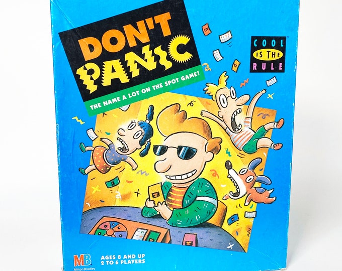 Vintage Dont Panic Board Game by Milton Bradley 100% Complete 1990