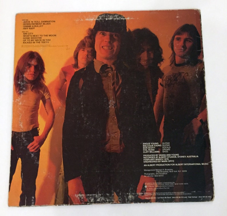 Original AC/DC Powerage Vinyl Record LP 1975 Album Acdc 70s - Etsy
