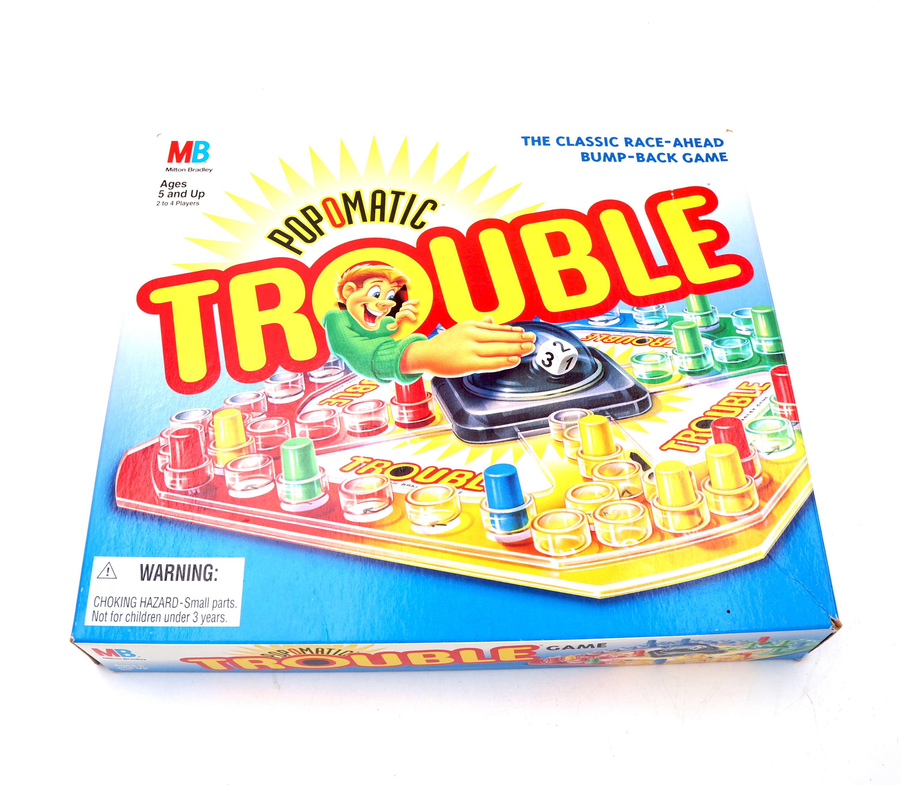 Vintage Pop O Matic Trouble 1990s Hasbro Board Game Complete Pop-o