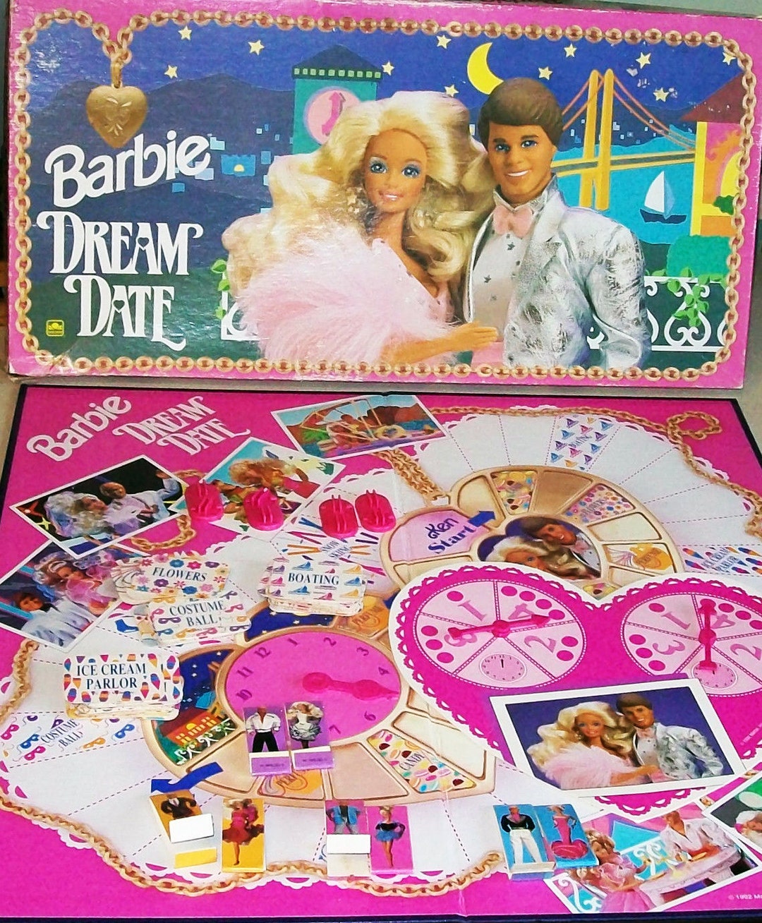 Vintage Barbie Dream Date Board Game Complete 1992 - Etsy