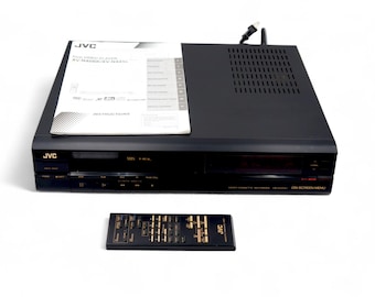 Vintage JVC HR-d320u 4-Head Vcr Vhs Tape Player Video Black With Remote Works Tested