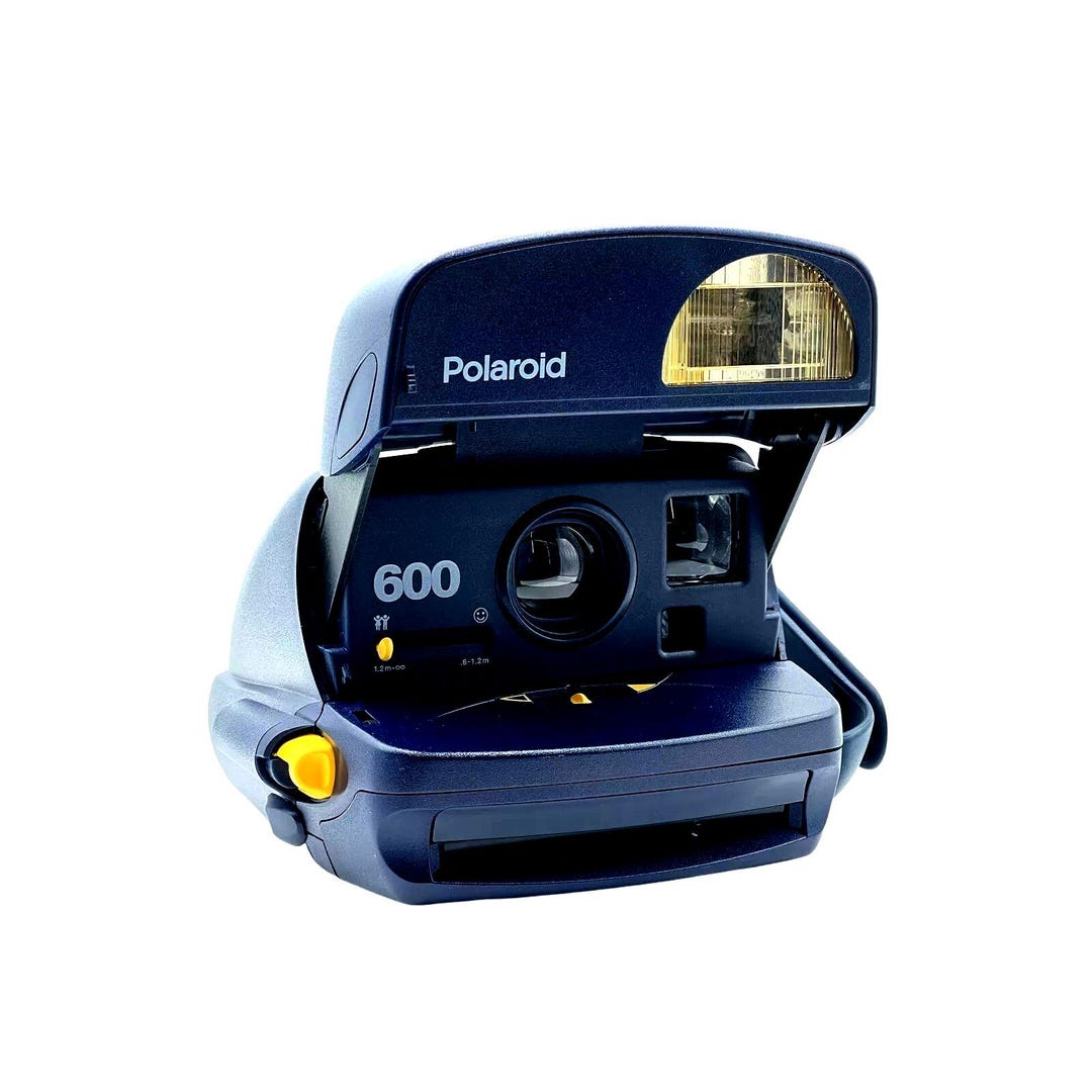 Vintage Polaroid One Step Express Instant Camera 600 Film Blue