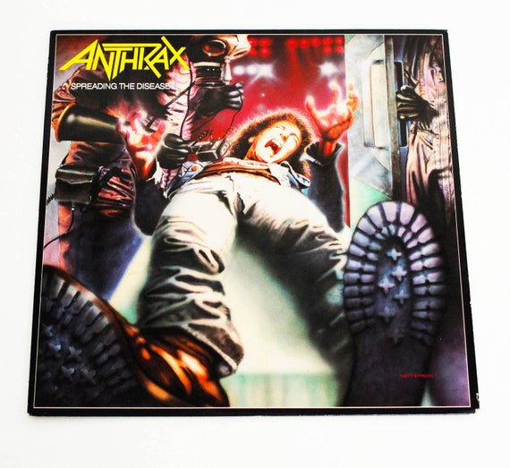 Vintage Anthrax Spreading the Disease LP Record Vinyl Album