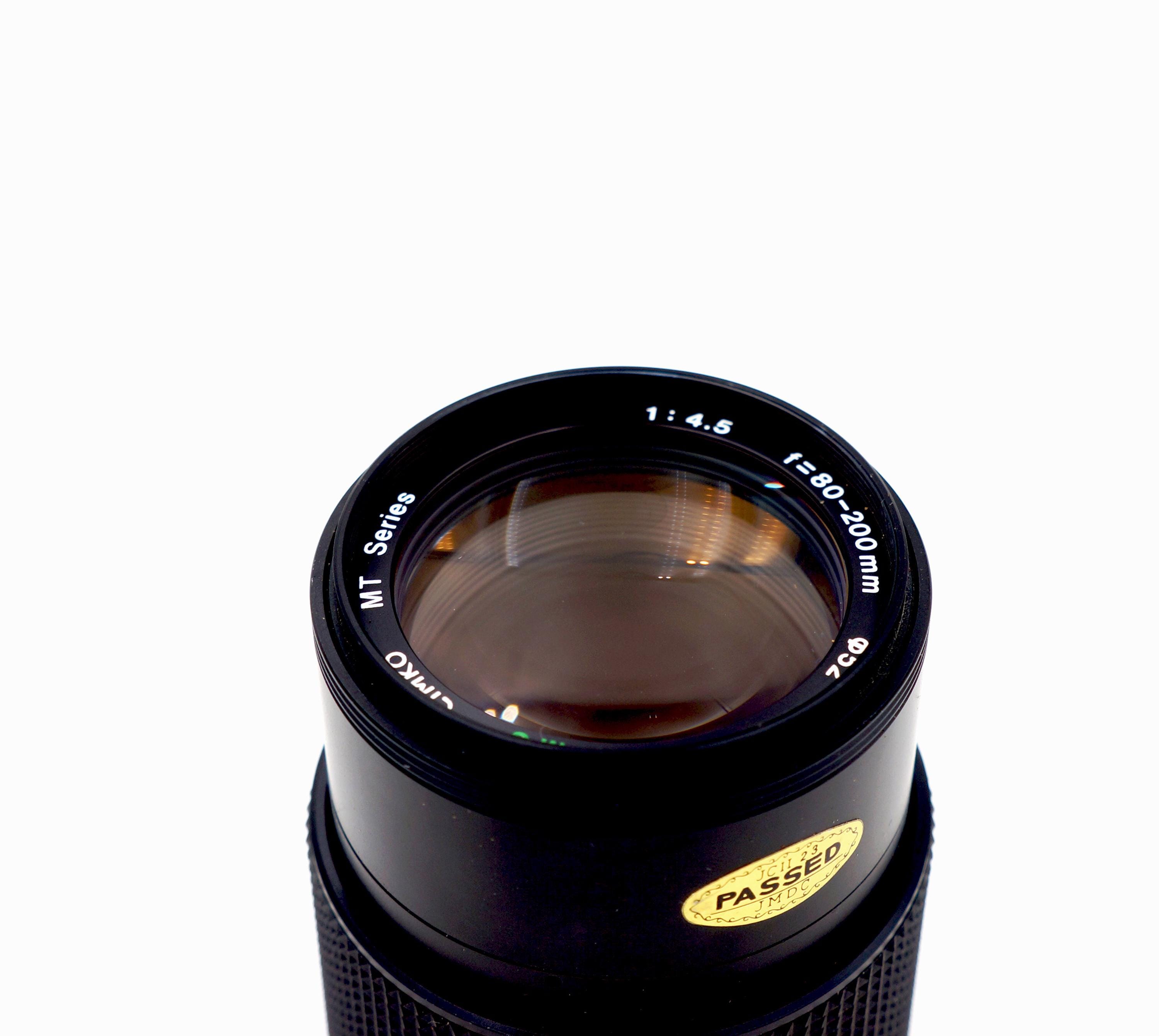 Vintage Cimko MT Series 80–200mm Zoom Camera Lens F/4.5 for Canon