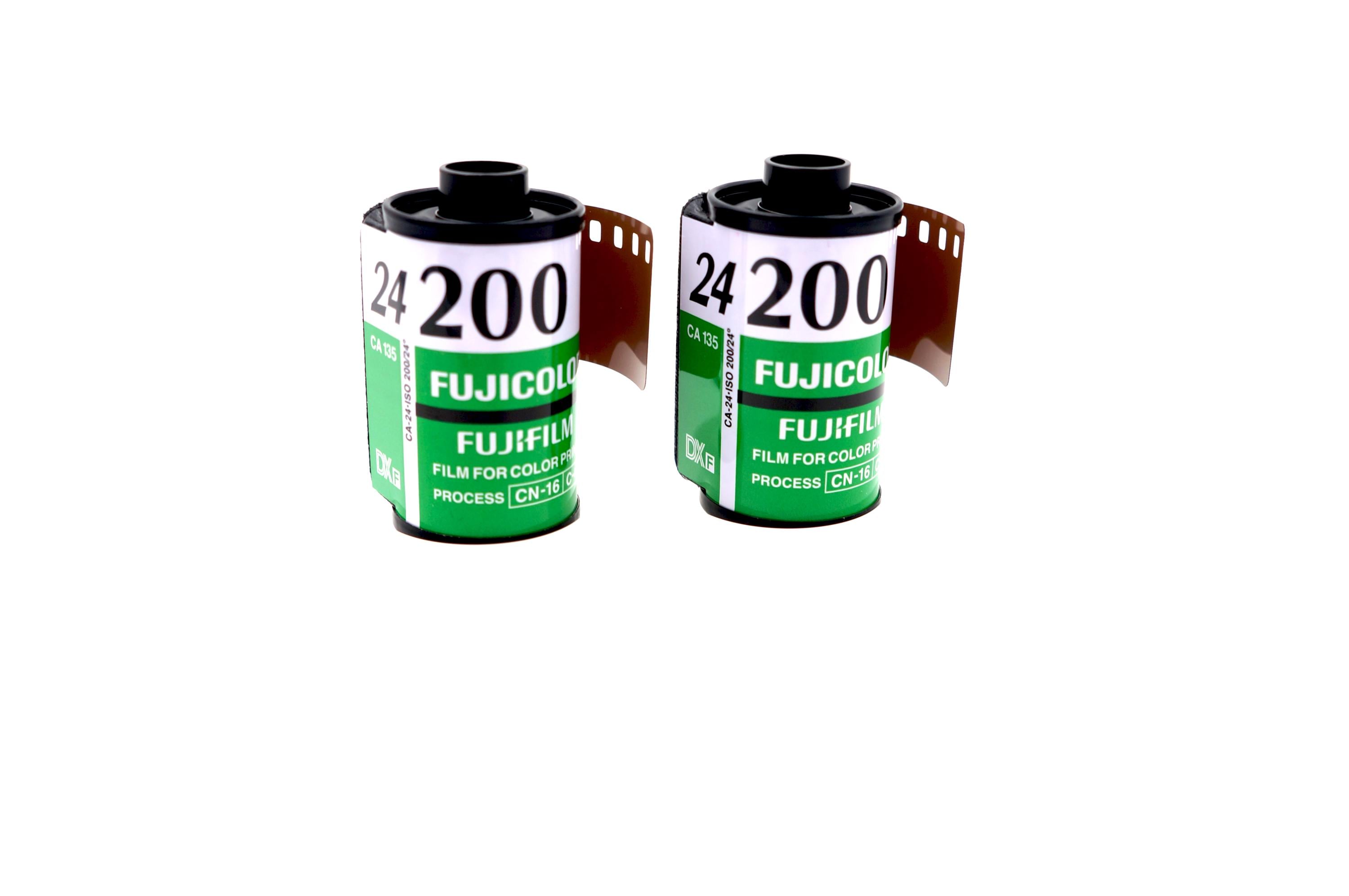 2 Rolls of Fujifilm 200 35mm Film 24 Exposure Color Print Camera 