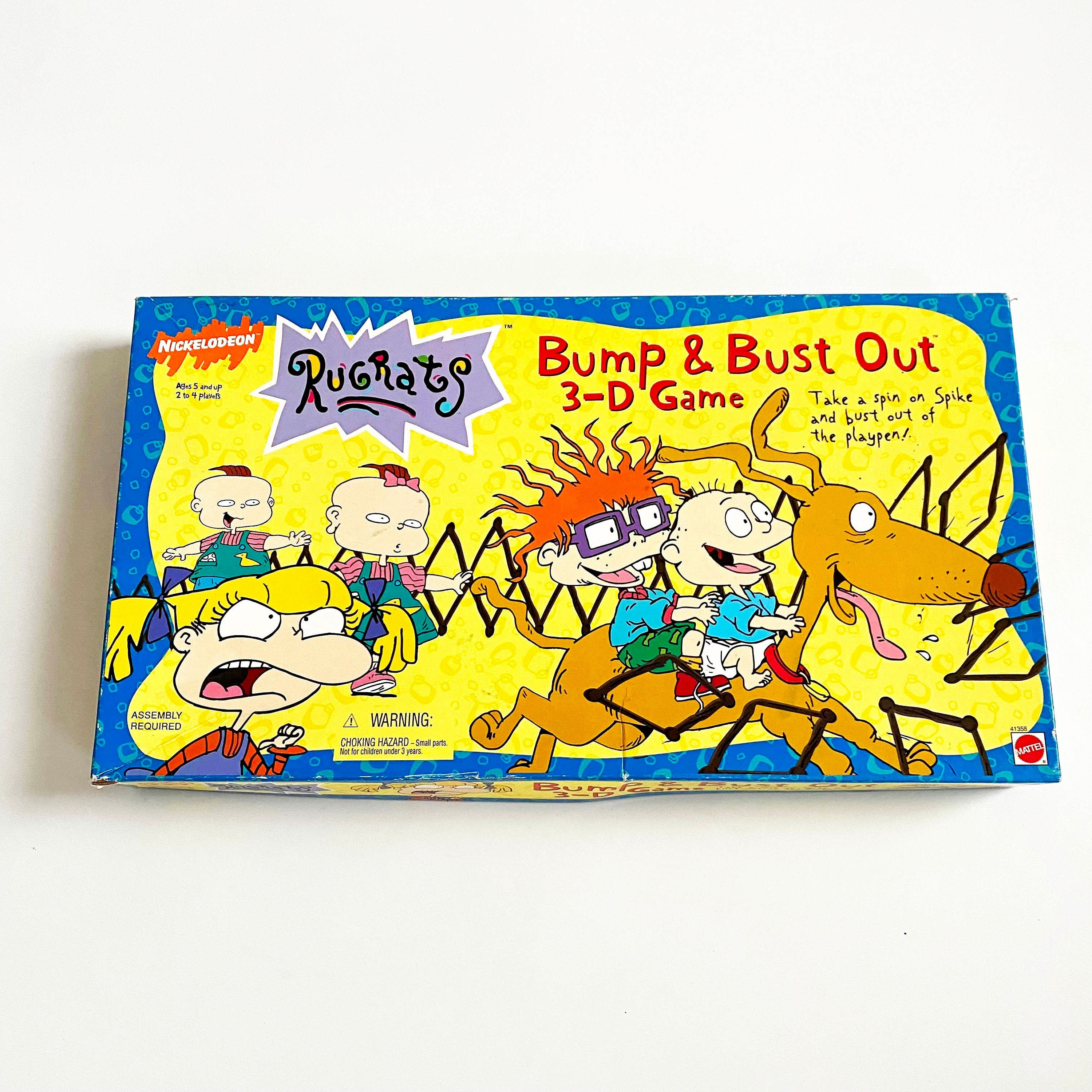 Vintage 1997 Nickelodeon Rugrats Bump & Bust Out 3-D Board Game