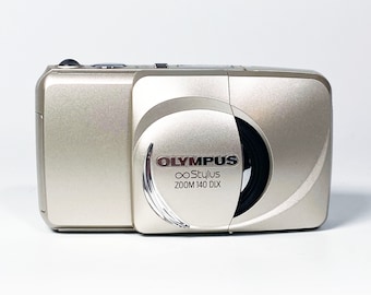 Vintage Olympus Stylus 140 Deluxe DLX Gold Zoom 35mm Point