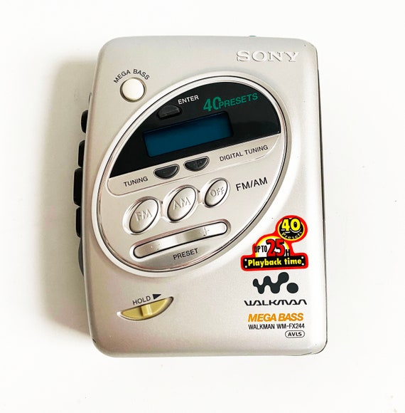 Vintage Sony Walkman WM-FX244 Cassette AM/FM Mega Bass Weather