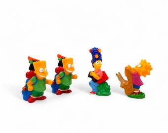 Vintage Burger King Set of 5 1990 Simpsons Kid's Club Premiums